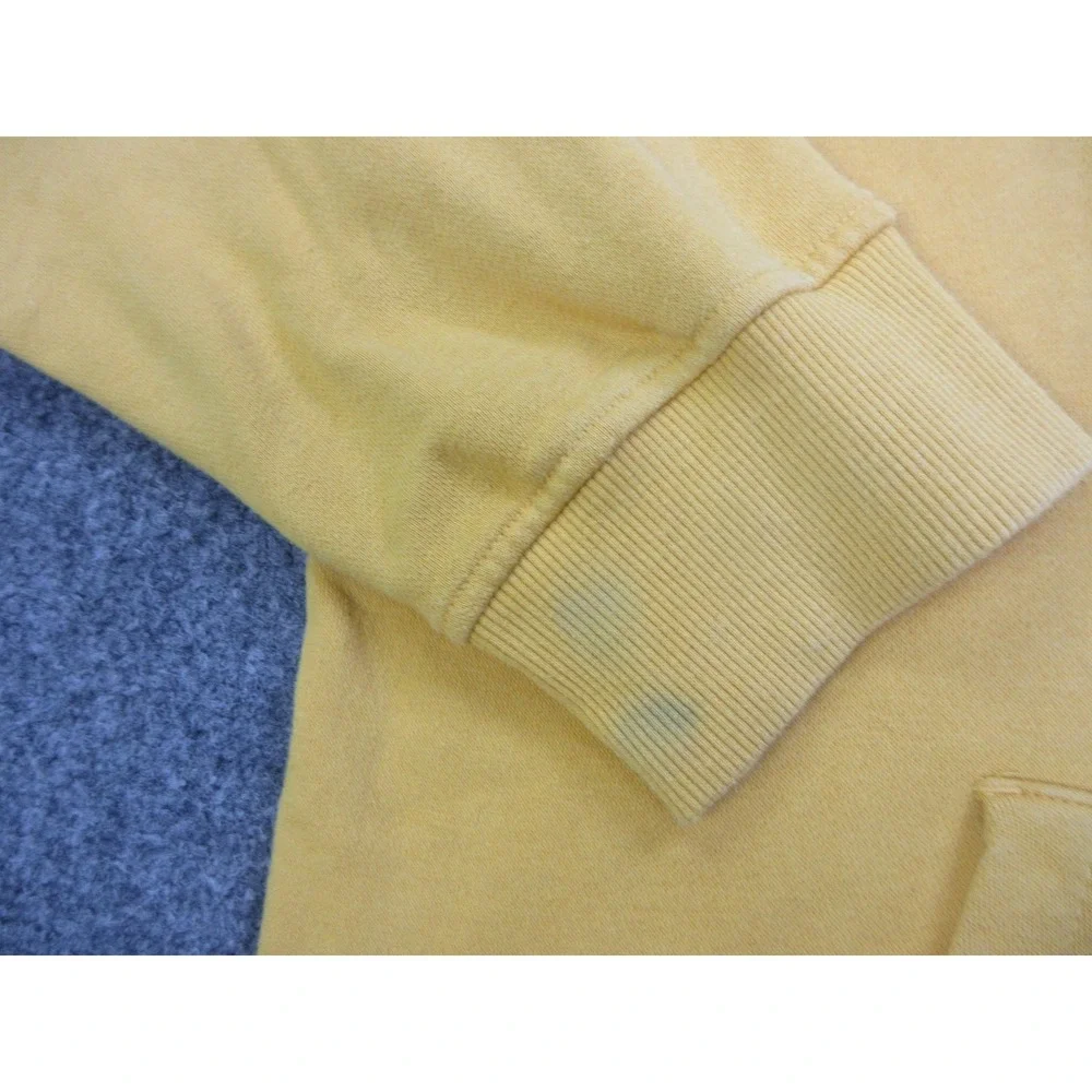 True Religion Hoodie Mens 2XL Yellow Full Zip Fleece Sweatshirt Buddha Star